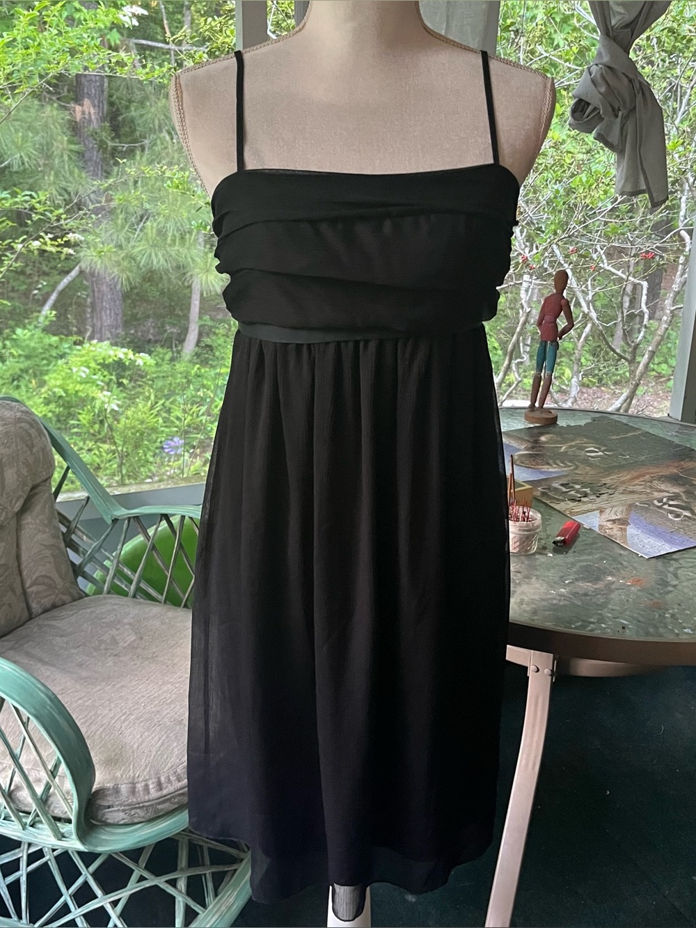 Vtg black formal dress sz M